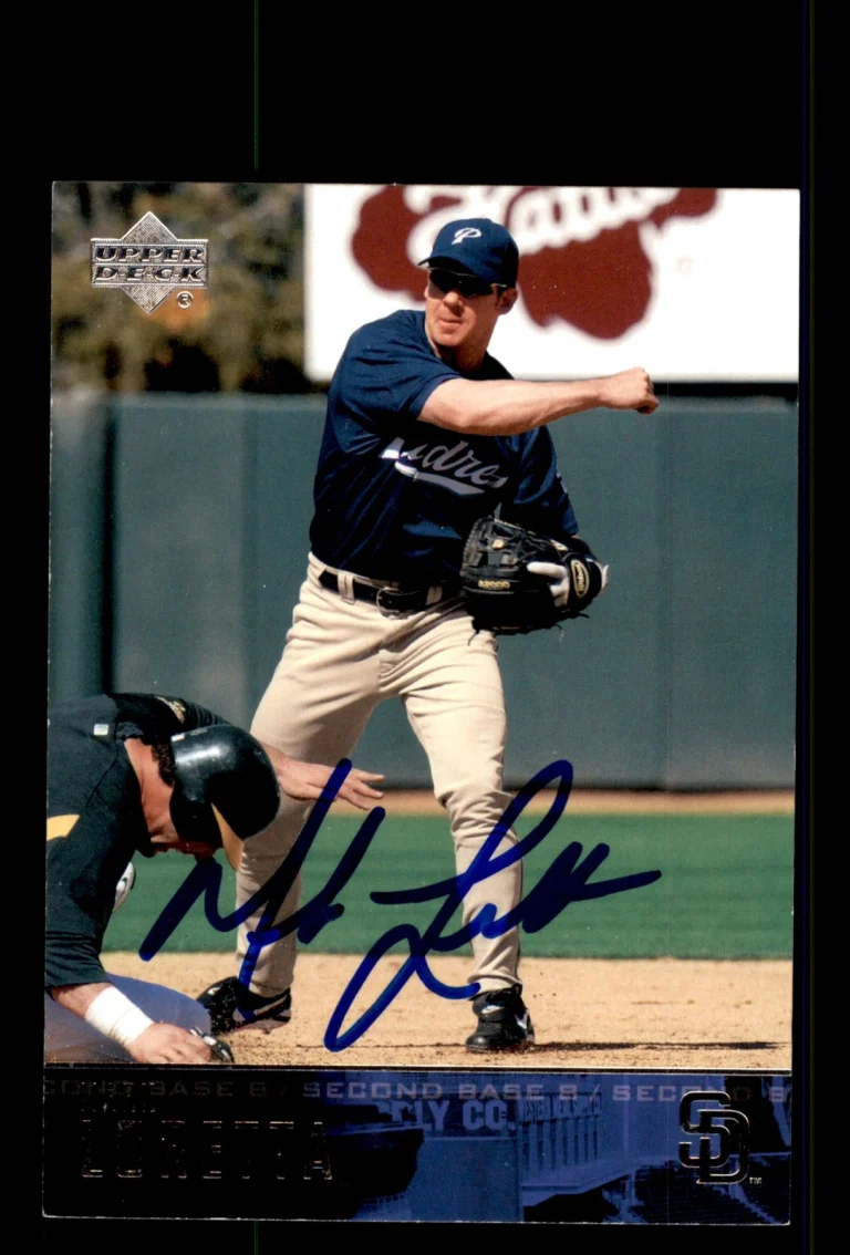Signed Baseball Card Auto Mark Loretta 2004 Upper Deck #433 San Diego Padres