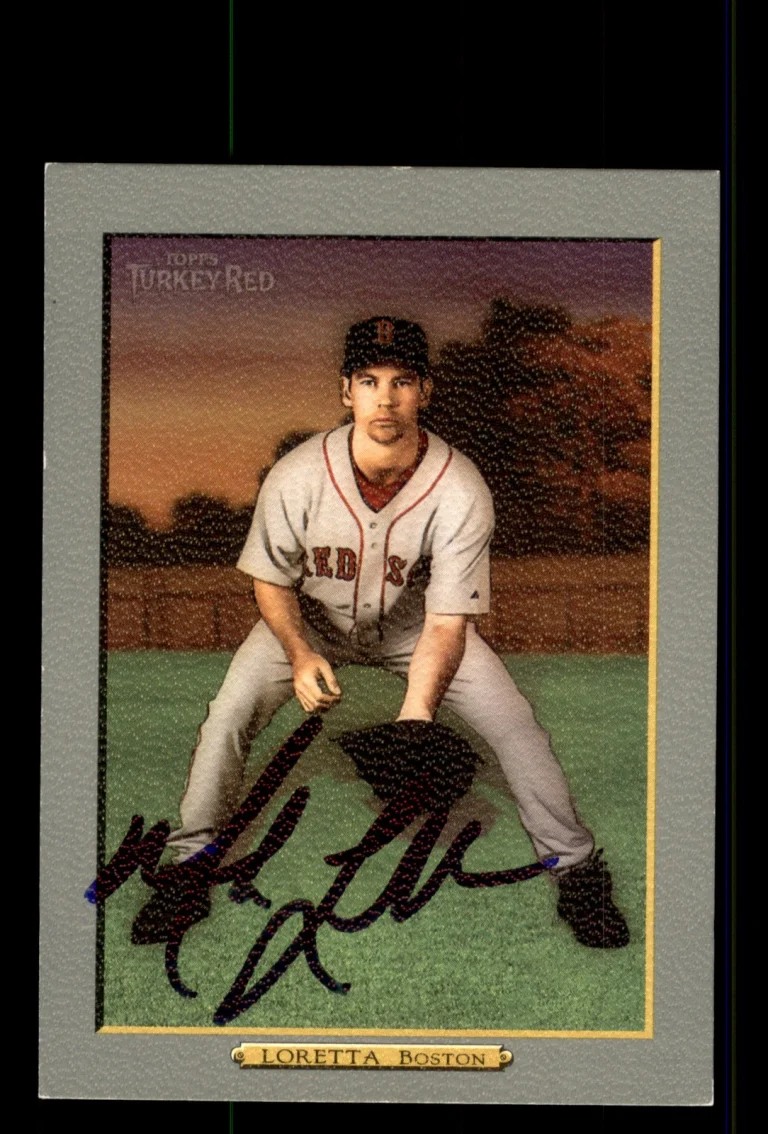 Signed Baseball Card Auto Mark Loretta 2006 Topps Turkey Red #362 Red Sox