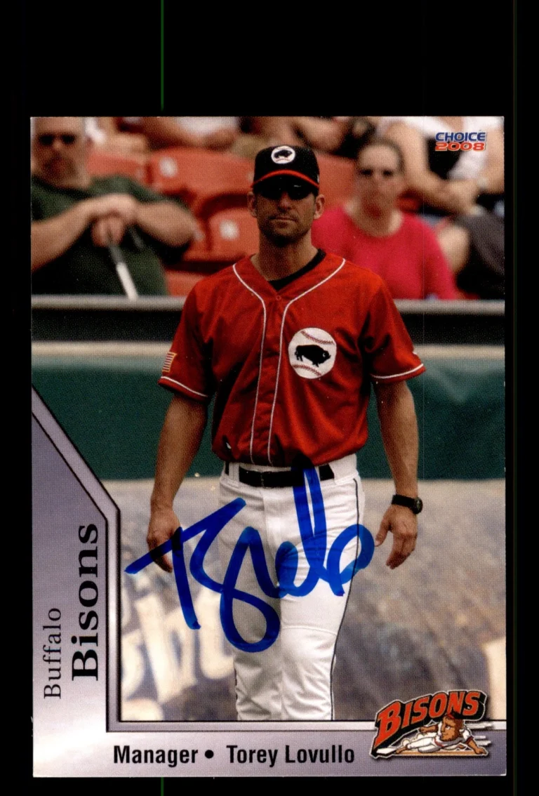 Signed Baseball Card Auto Torey Lovullo 2008 Choice Buffalo Bisons