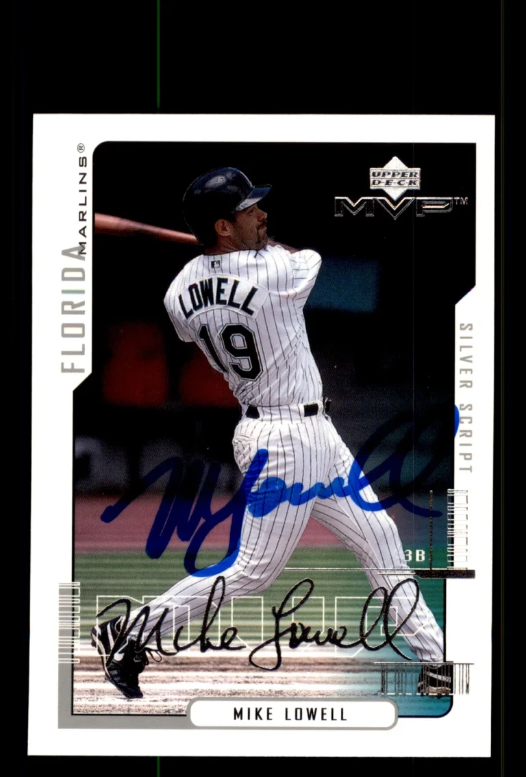 Signed Baseball Card Auto Mike Lowell 2000 Upper Deck MVP #111 Florida Marlins