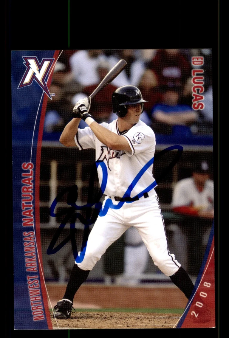 Signed Baseball Card Auto Ed Lucas 2008 Grandstand Northwest Arkansas Naturals