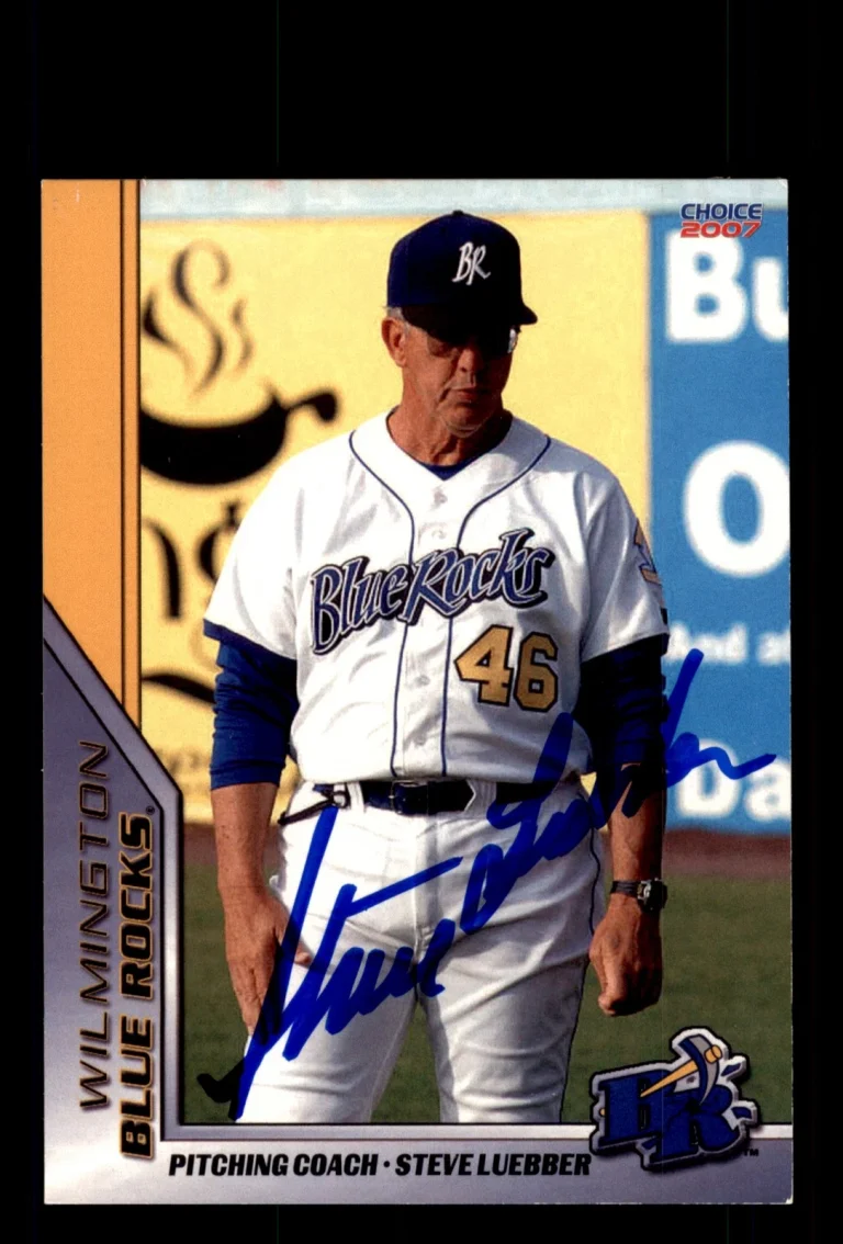 Signed Baseball Card Auto Steve Luebber 2007 Choice Wilmington Blue Rocks