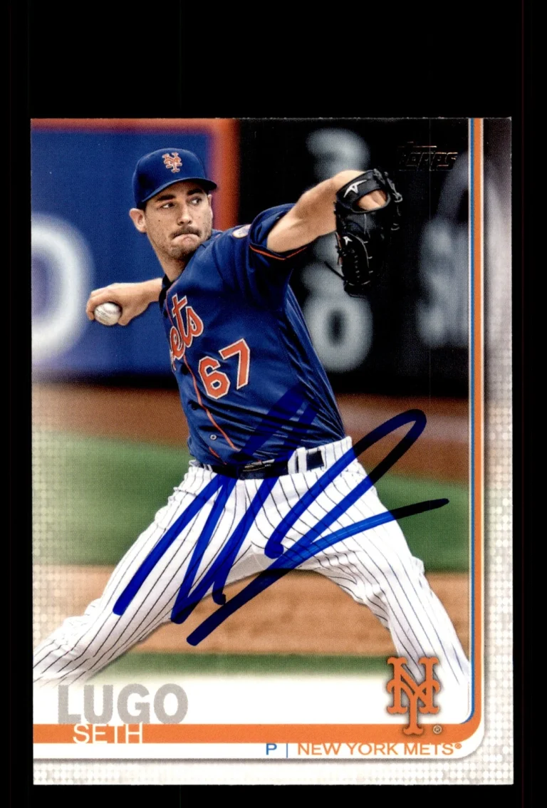 Signed Baseball Card Auto Seth Lugo 2019 Topps #237 New York Mets