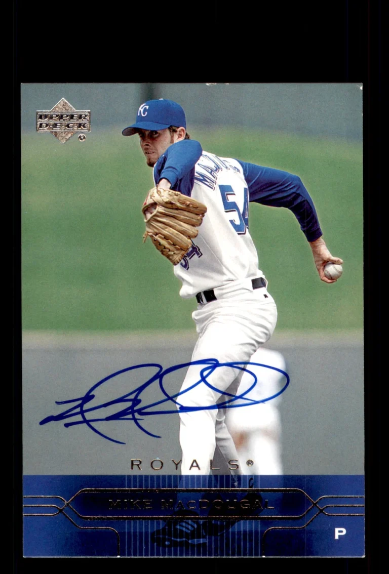 Signed Baseball Card Auto Mike MacDougal 2005 Upper Deck #96 Kansas City Royals