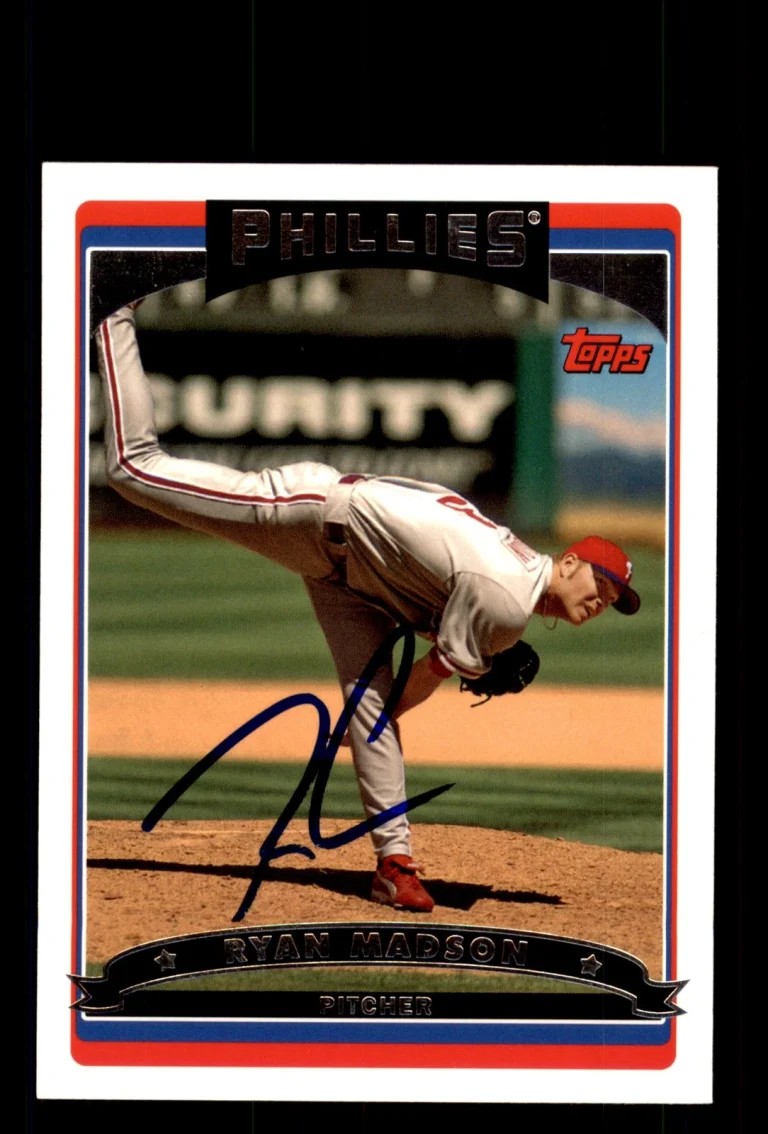 Signed Baseball Card Auto Ryan Madson 2006 Topps #364 Philadelphia Phillies