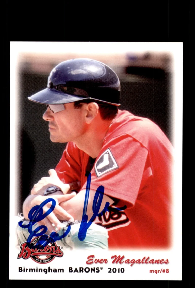 Signed Baseball Card Auto Ever Magallanes 2010 Grandstand Birmingham Barons
