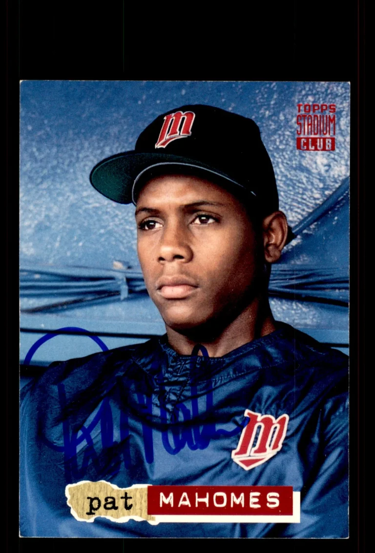 Signed Baseball Card Auto Pat Mahomes 1994 Stadium Club #688 Minnesota Twins