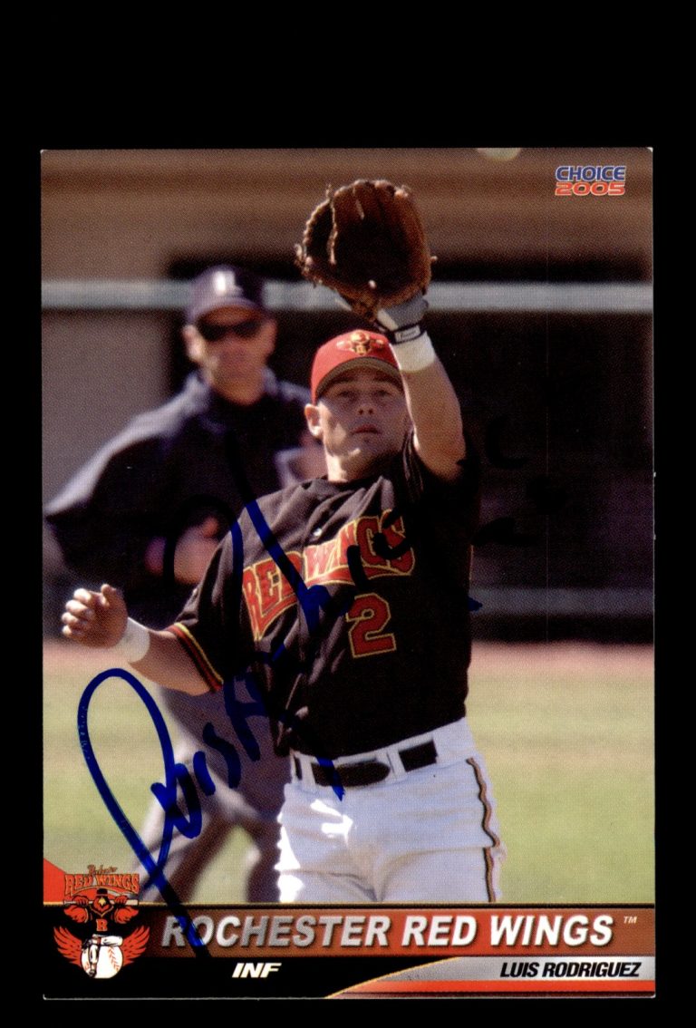 Signed Baseball Card Auto Luis Rodriguez 2005 Choice Rochester Red Wings