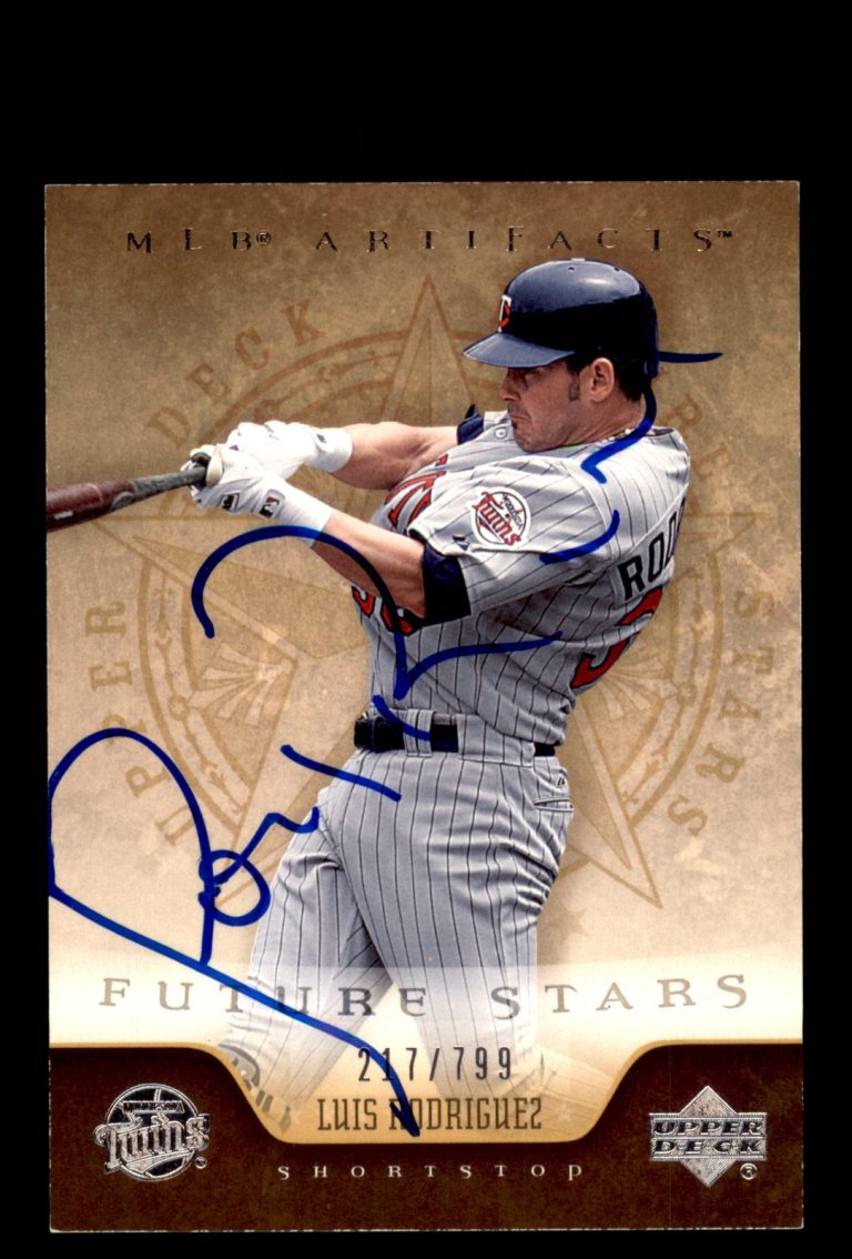 Signed Baseball Card Auto Luis Rodriguez 2005 Upper Deck Artifacts #243 Twins