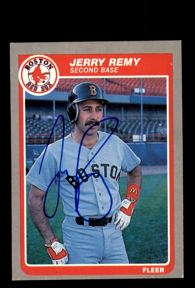 Signed Baseball Card Auto Jerry Remy 1985 Fleer #167 Boston Red Sox
