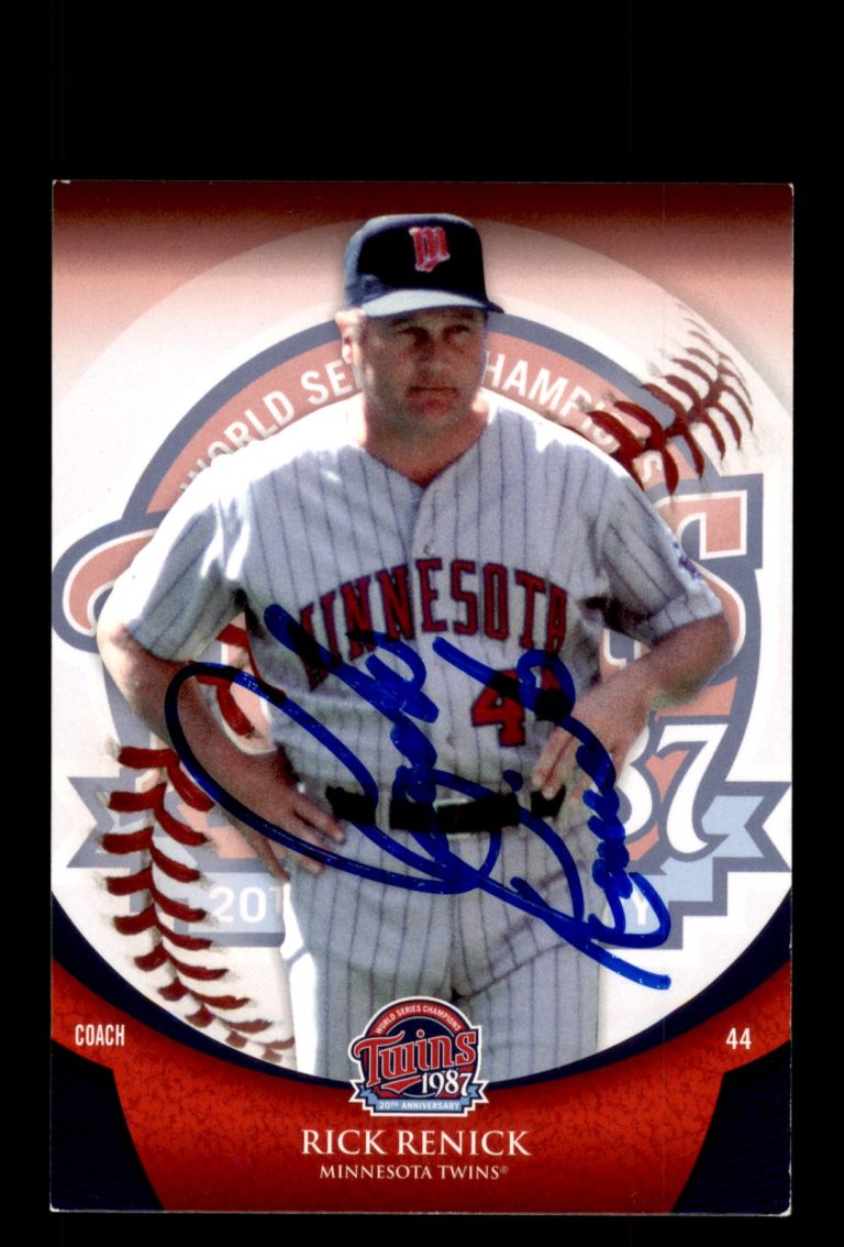 Signed Baseball Card Auto Rick Renick 2007 Upper Deck Minnesota Twins 1987 WSC