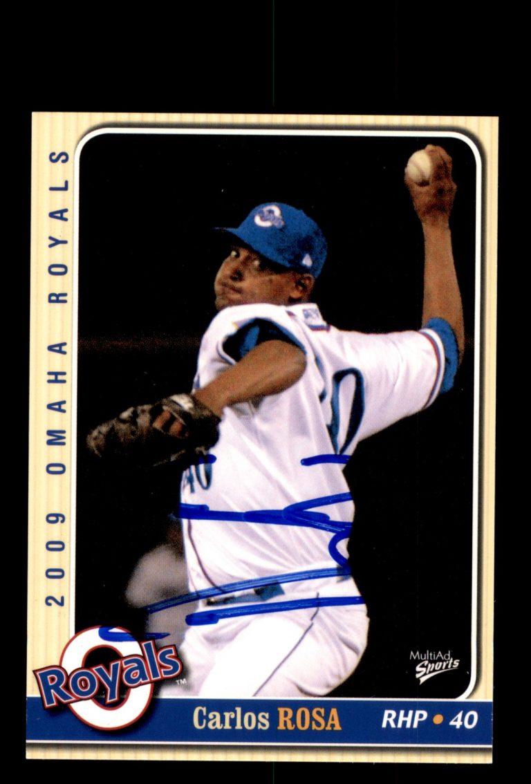 Signed Baseball Card Auto Carlos Rosa 2009 MultiAd Omaha Royals