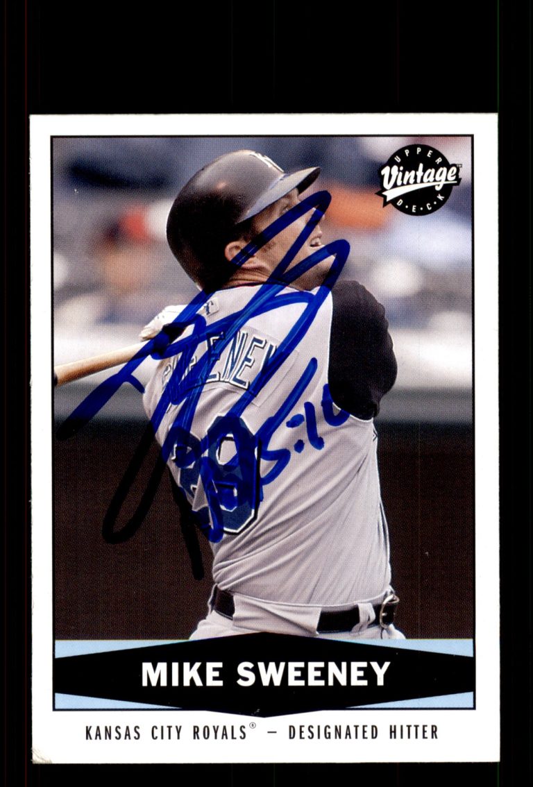 Signed Baseball Card Auto Mike Sweeney 2004 Upper Deck Vintage #47 Royals