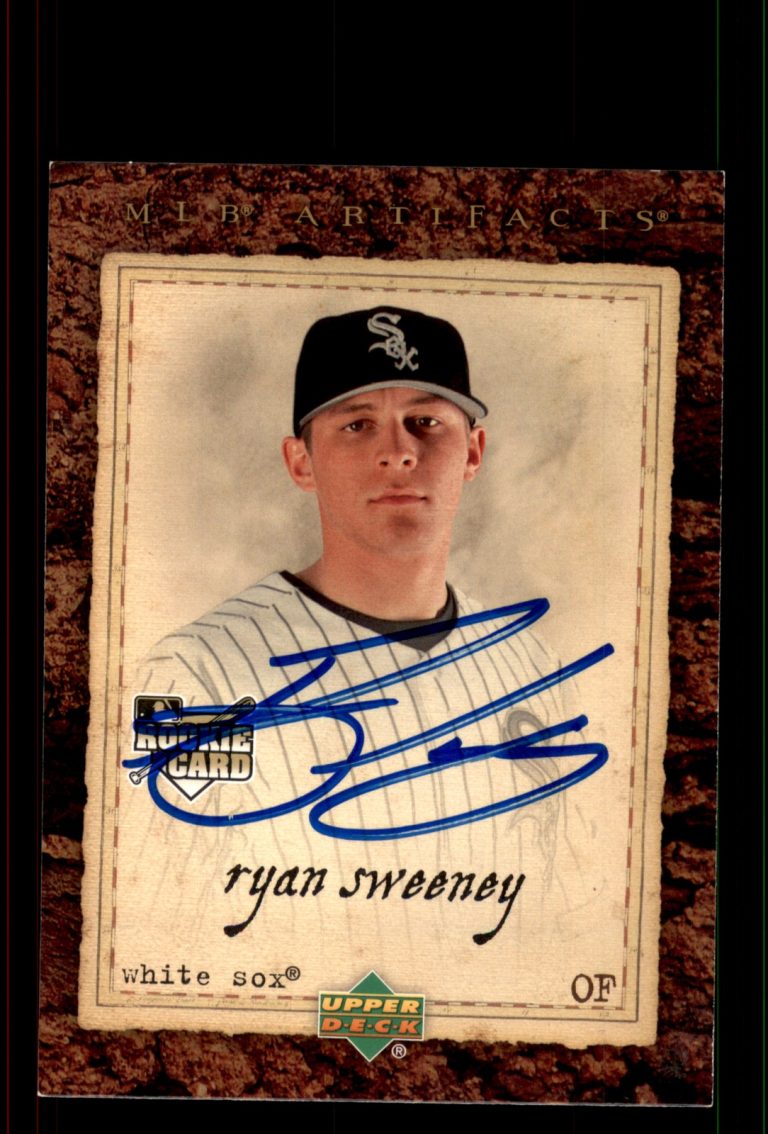 Signed Baseball Card Auto Ryan Sweeney 2007 Upper Deck Artifacts #97 White Sox