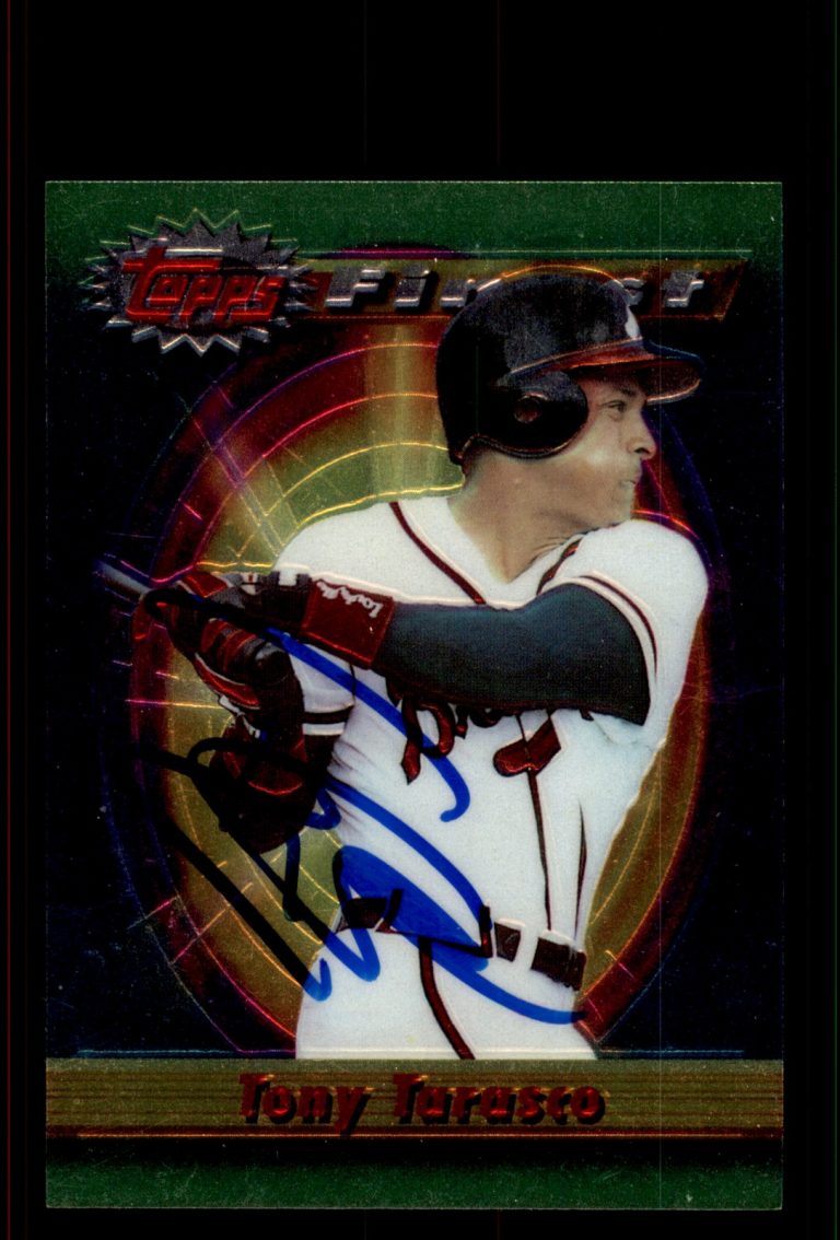Signed Baseball Card Auto Tony Tarasco 1994 Finest #422 Atlanta Braves