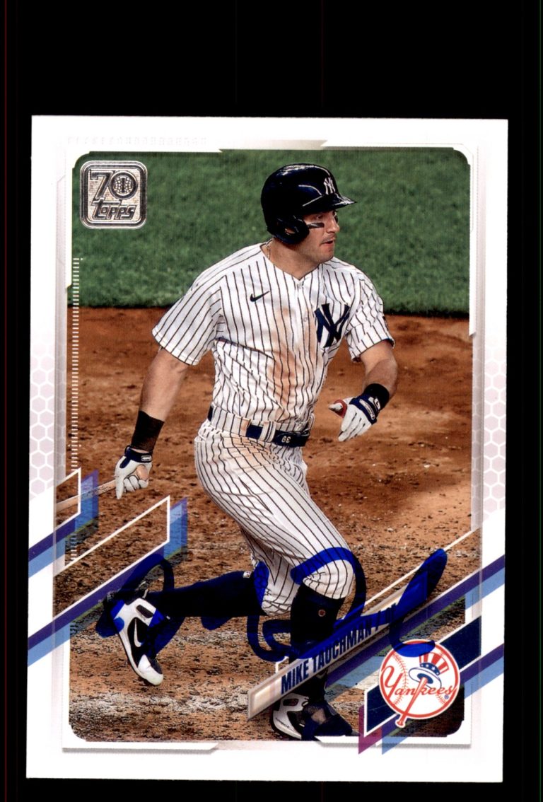 Signed Baseball Card Auto Mike Tauchman 2021 Topps #449 New York Yankees
