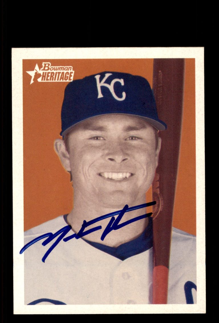 Signed Baseball Card Auto Mark Teahen 2006 Bowman Heritage #47 Royals