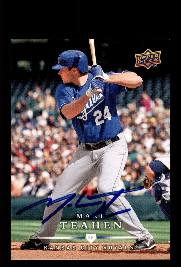 Signed Baseball Card Auto Mark Teahen 2008 Upper Deck First Edition #373