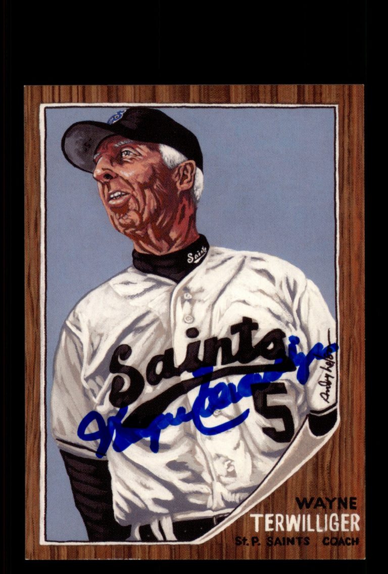 Signed Baseball Card Auto Nelson Series Wayne Terwilliger 2006 St. Paul Saints