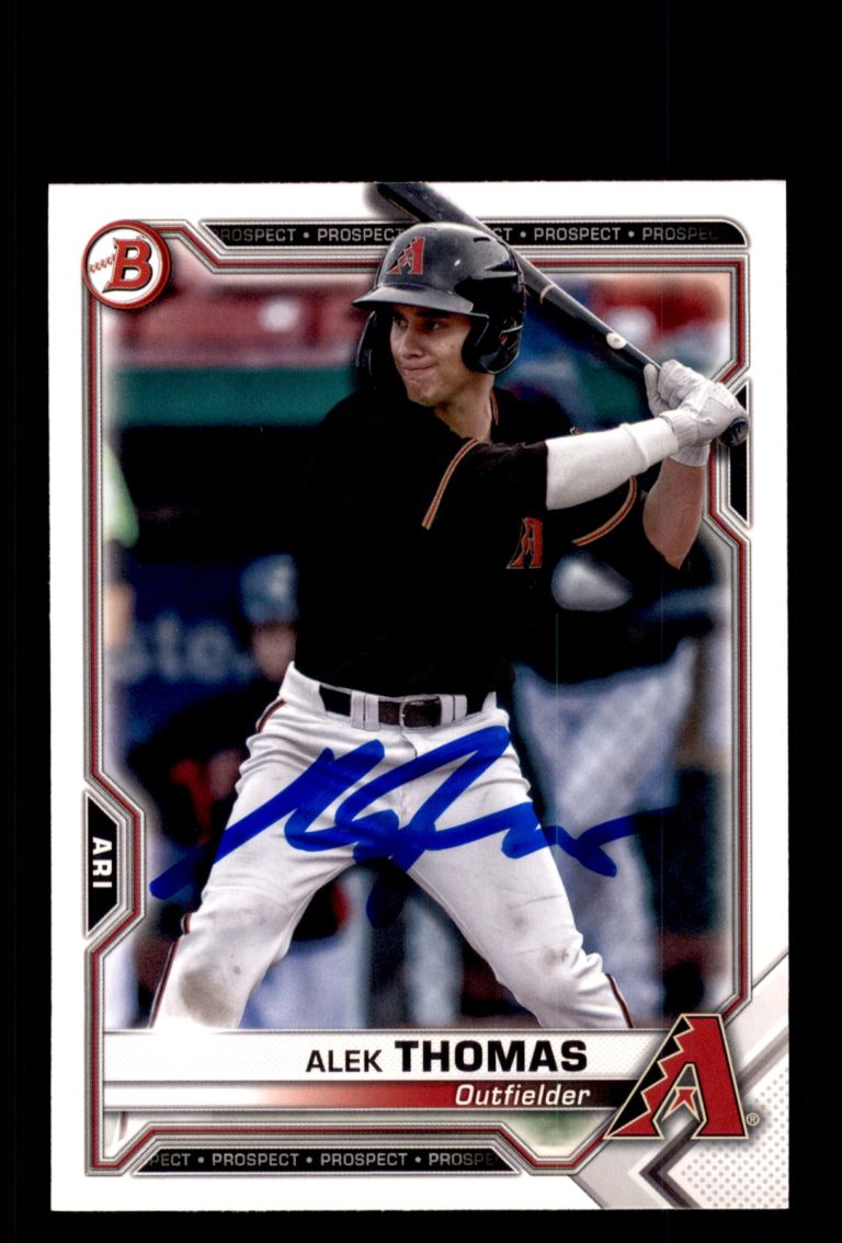 Signed Baseball Card Auto Alek Thomas 2021 Bowman #BP-31 Arizona Diamondbacks