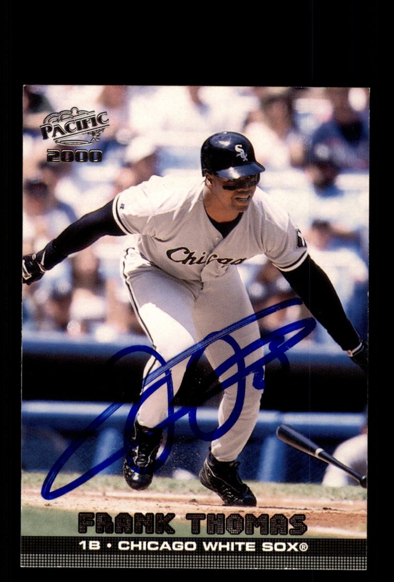 Signed Baseball Card Auto Frank Thomas 2000 Pacific #107 Chicago White Sox