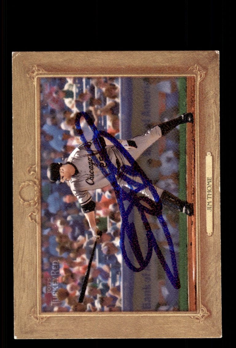 Signed Baseball Card Auto Jim Thome 2007 Topps Turkey Red #145 Chicago White Sox