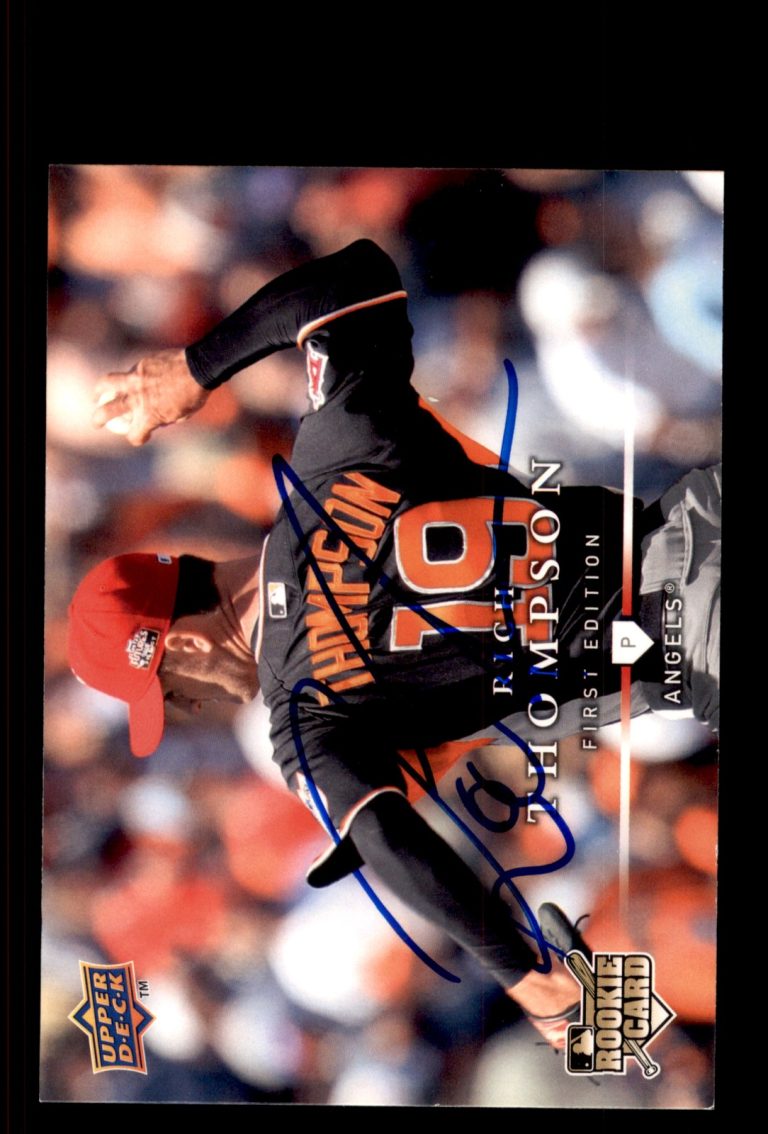 Signed Baseball Card Auto Rich Thompson 2008 Upper Deck First Edition #296