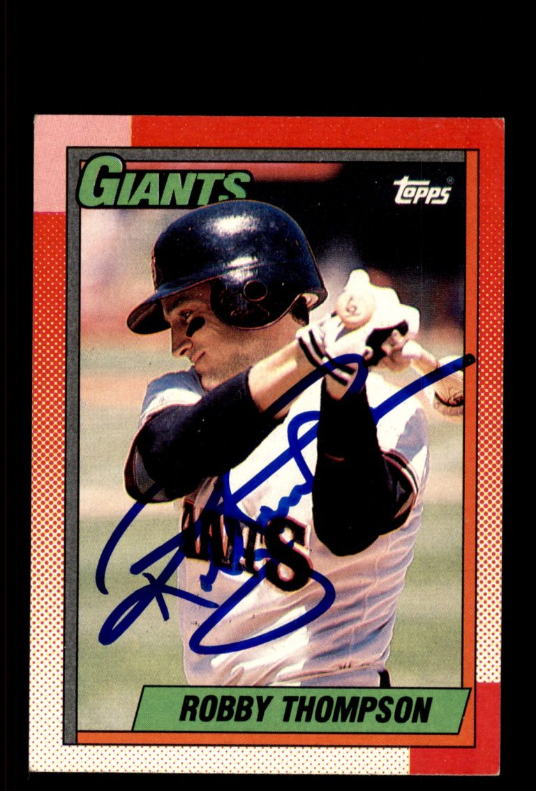 Signed Baseball Card Auto Robby Thompson 1990 Topps #325 San Francisco Giants