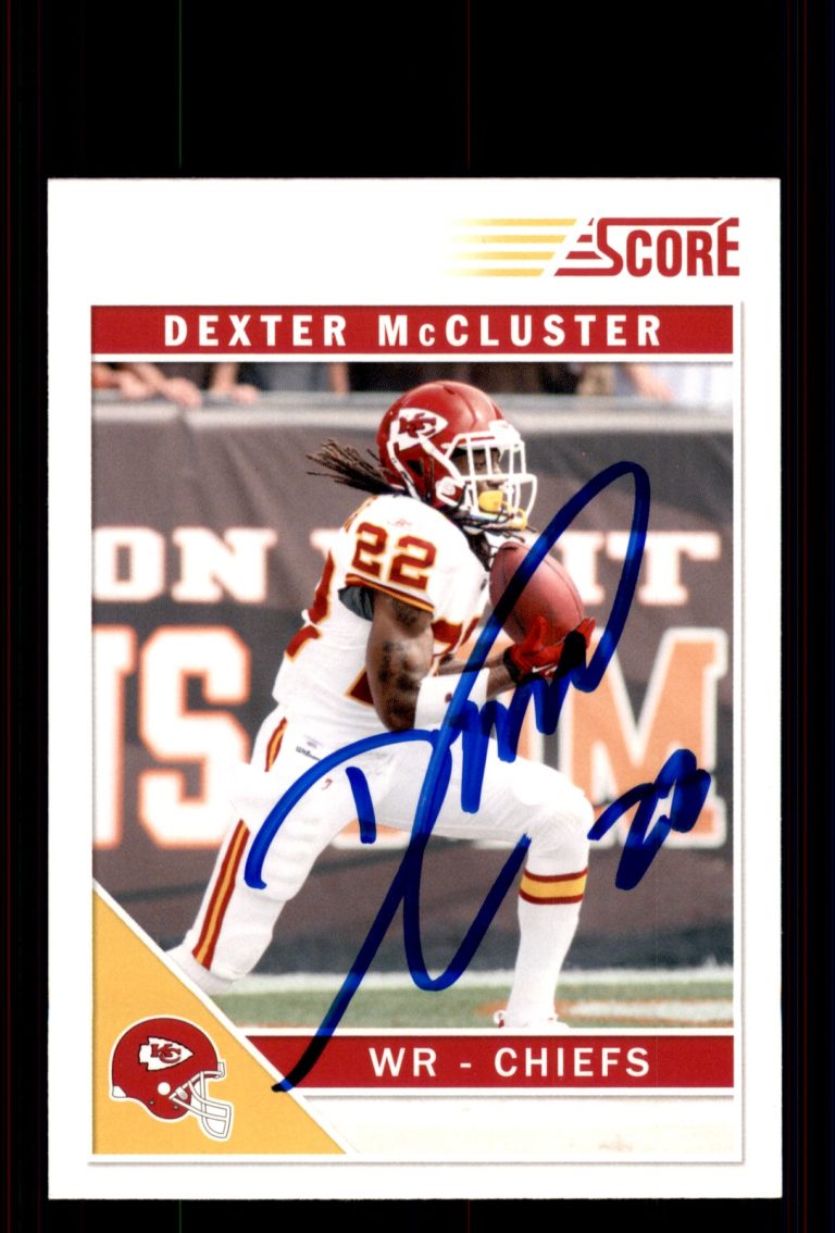 Signed Football Card Auto Dexter McCluster 2011 Score #142 Kansas City Chiefs