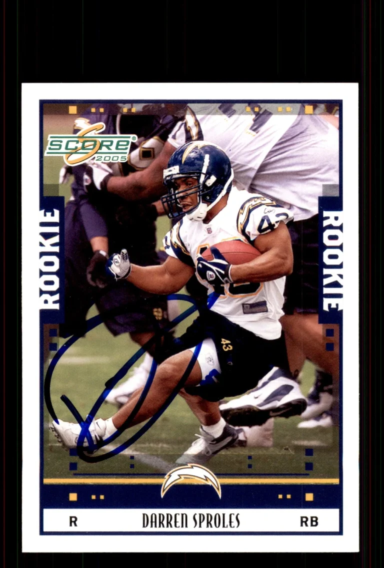 Signed Football Card Auto Darren Sproles 2005 Score #384 San Diego Chargers