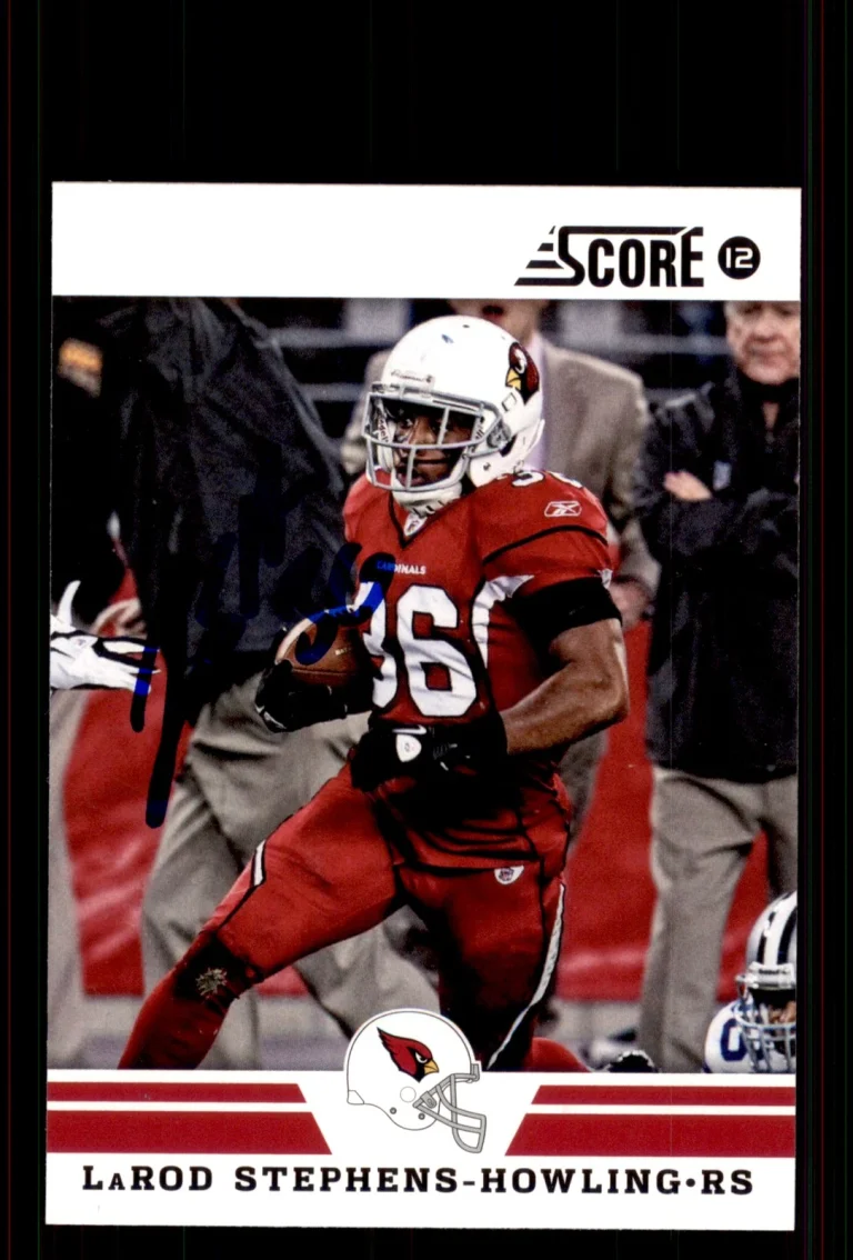 Signed Football Card Auto LaRod Stephens-Howling 2012 Score #75 Cardinals