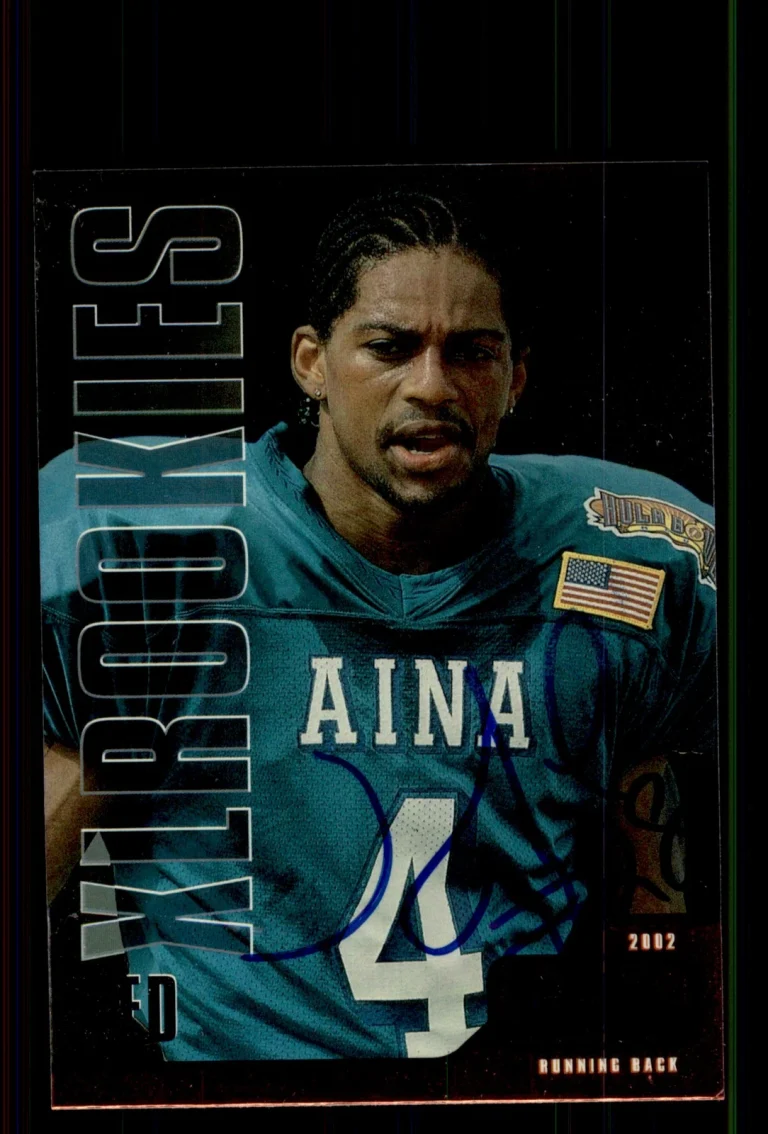 Signed Football Card Auto Larry Ned 2002 Upper Deck XL #530 Oakland Raiders