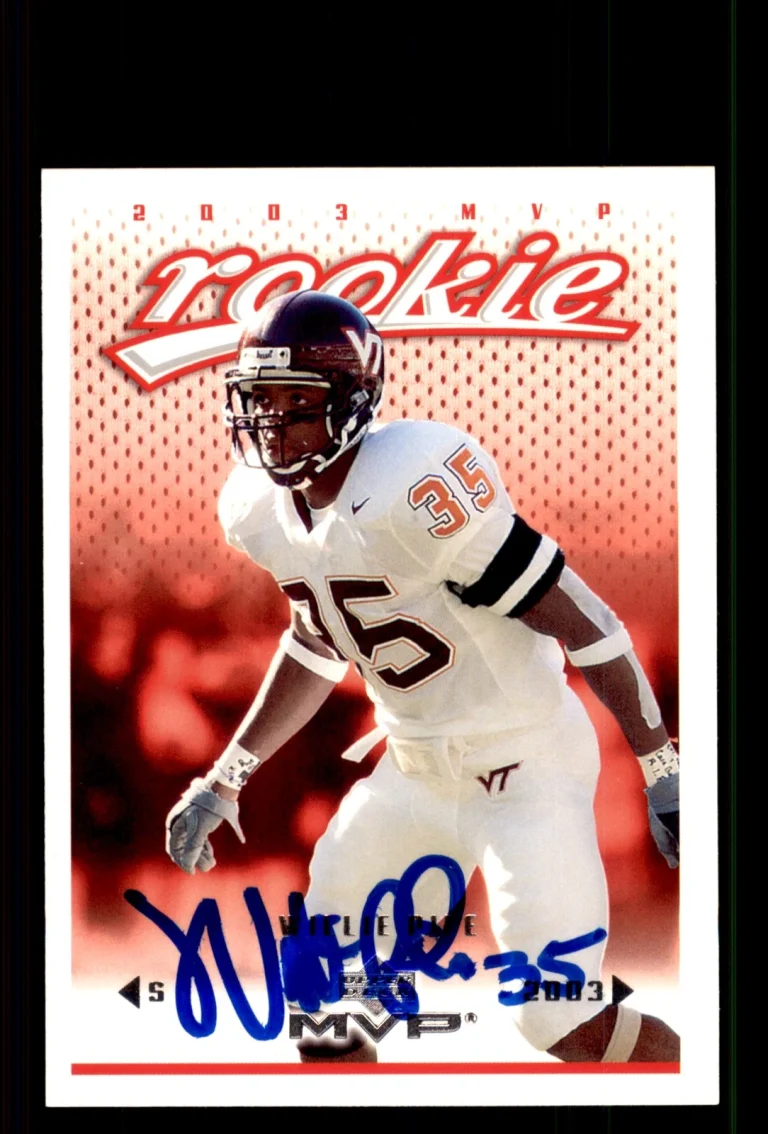 Signed Football Card Auto Willie Pile 2003 Upper Deck MVP #393 KC Chiefs