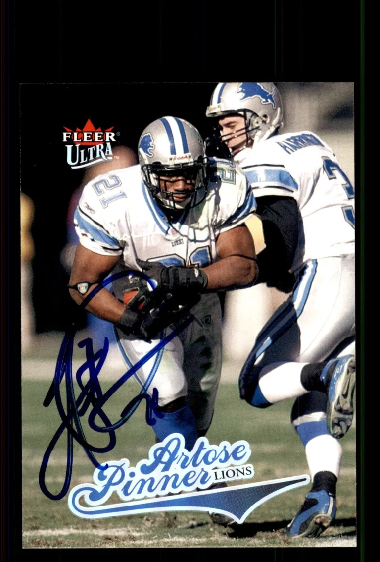 Signed Football Card Auto Artose Pinner 2004 Ultra #175 Detroit Lions