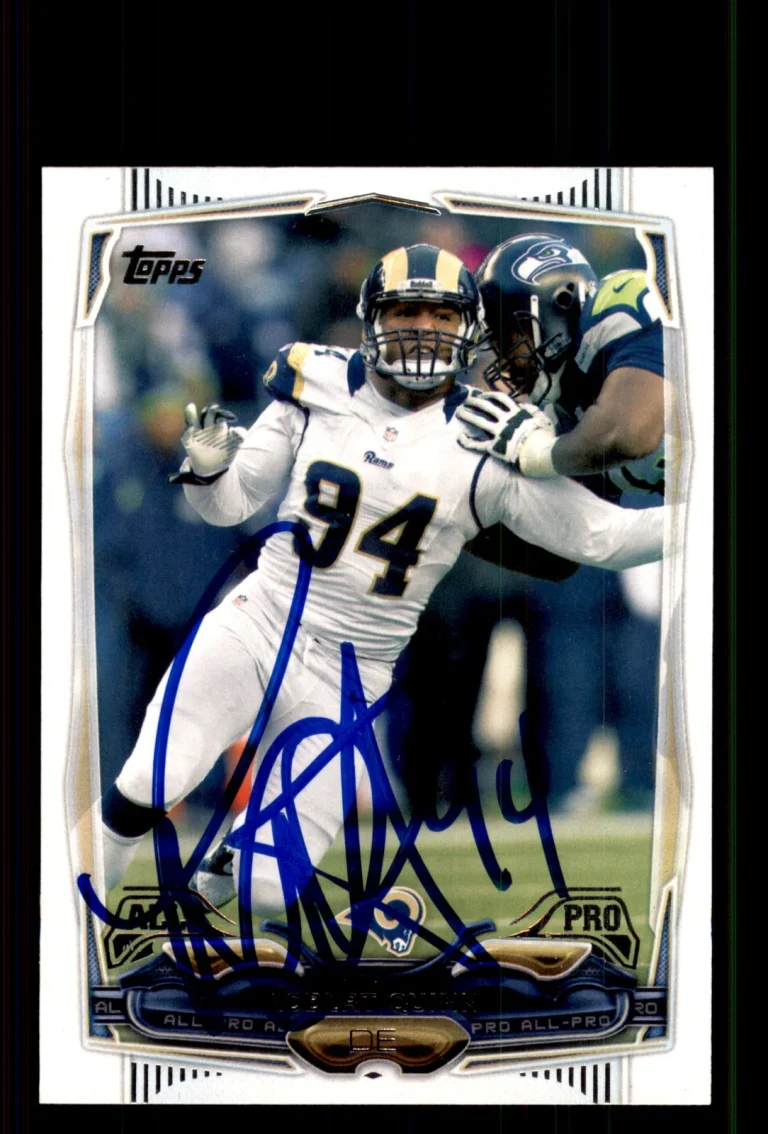 Signed Football Card Auto Robert Quinn 2014 Topps #71 St. Louis Rams