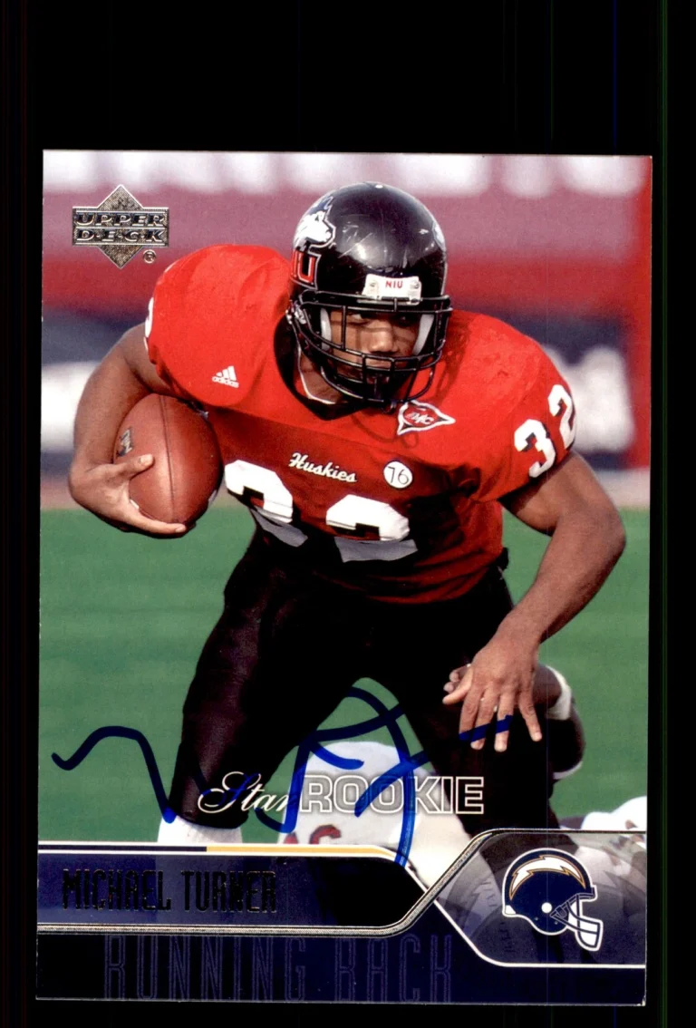 Signed Football Card Auto Michael Turner 2004 Upper Deck #246 San Diego Chargers