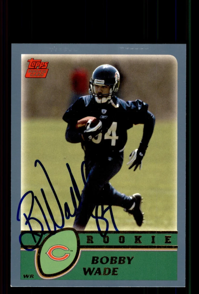 Signed Football Card Auto Bobby Wade 2003 Topps #329 Chicago Bears