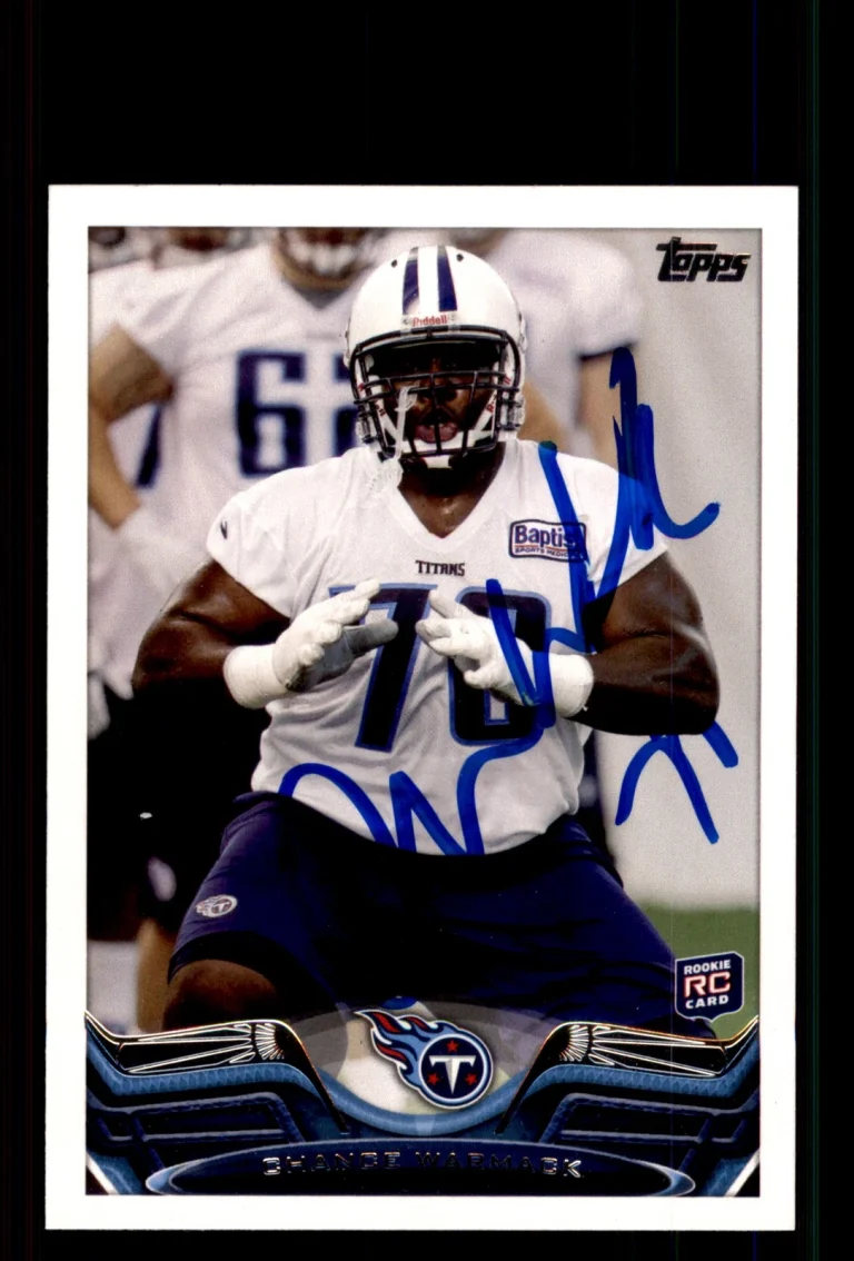 Signed Football Card Auto Chance Warmack 2013 Topps #379 Tennessee Titans