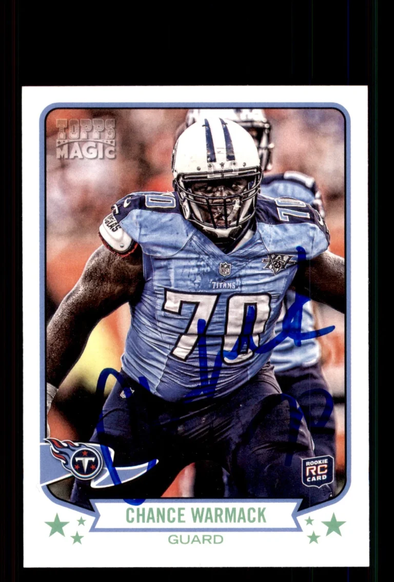 Signed Football Card Auto Chance Warmack 2013 Topps Magic #179 Tennessee Titans