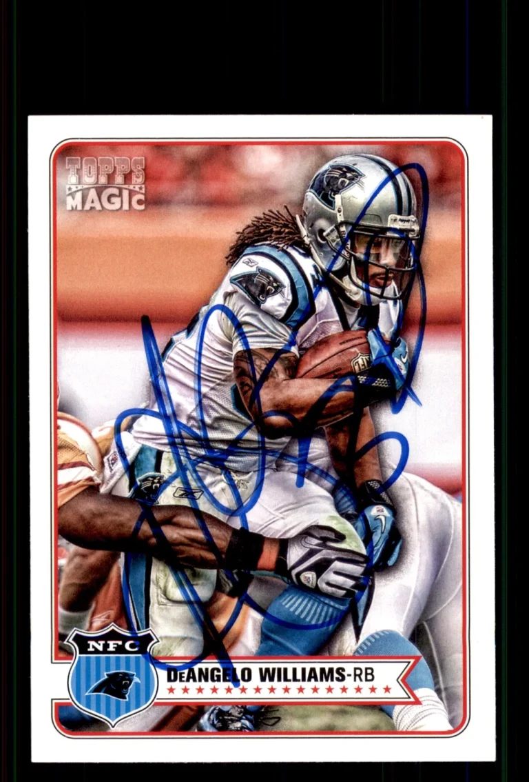 Signed Football Card Auto DeAngelo Williams 2012 Topps Magic #102 Panthers