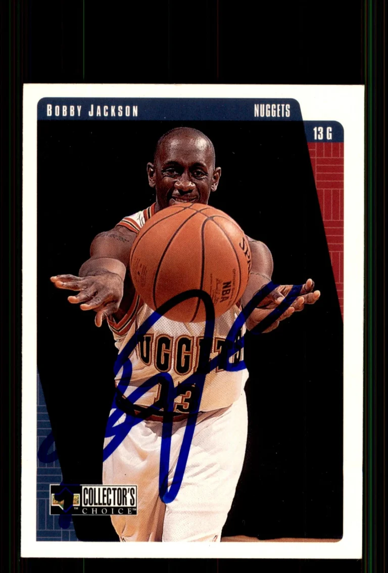 Signed Basketball Card Auto Bobby Jackson 1997-98 Collector's Choice #236