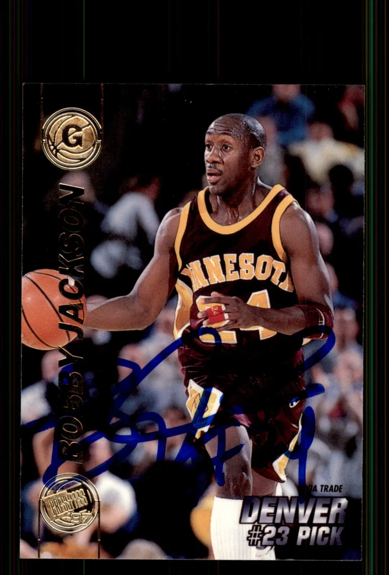 Signed Basketball Card Auto Bobby Jackson 1997 Press Pass Double Threat #23