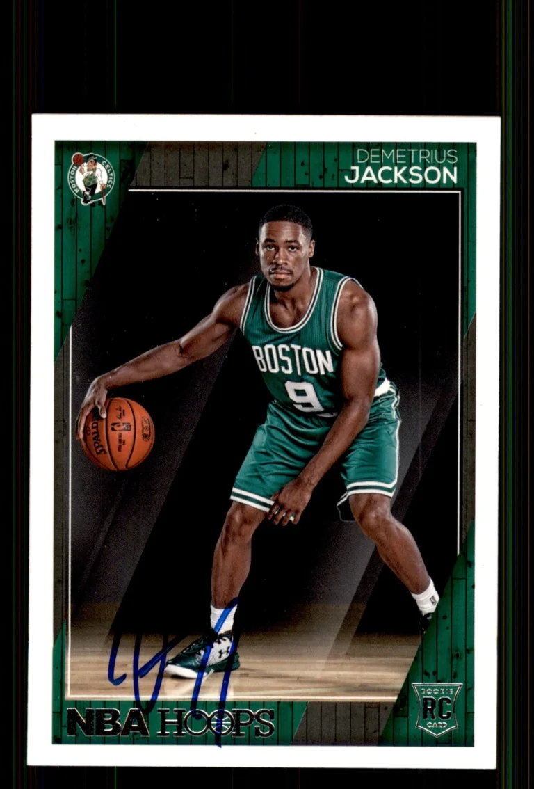 Signed Basketball Card Auto Demetrius Jackson 2016-17 Hoops #296 Celtics
