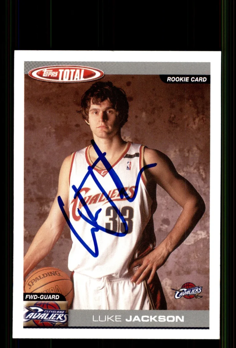 Signed Basketball Card Auto Luke Jackson 2004-05 Topps Total #322 Cavaliers