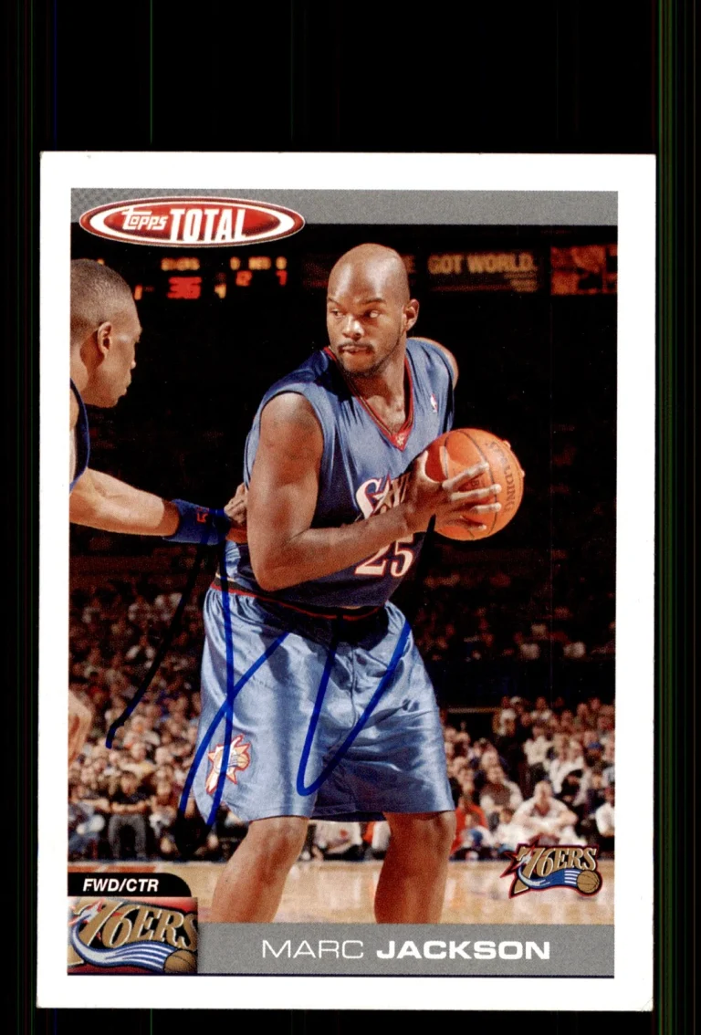 Signed Basketball Card Auto Marc Jackson 2004-05 Topps Total #45 76ers