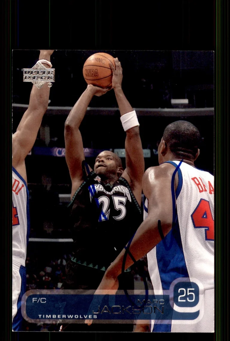 Signed Basketball Card Auto Marc Jackson 2002-03 Upper Deck #304 Timberwolves