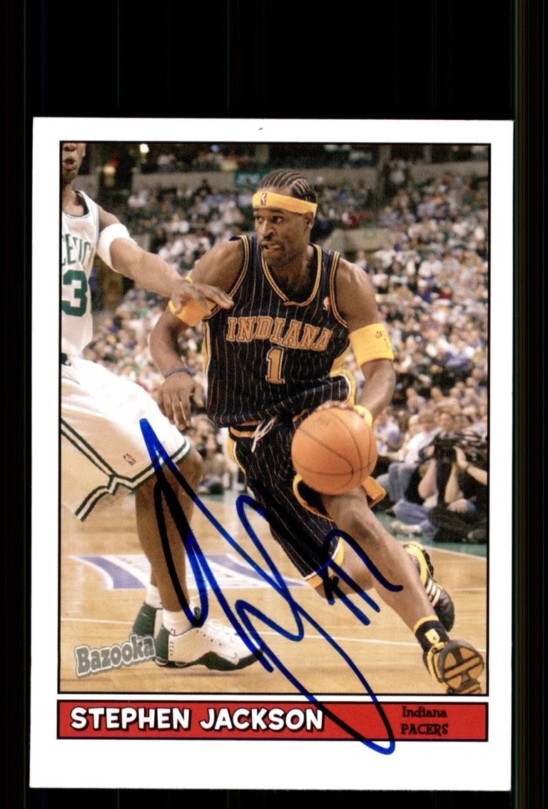 Signed Basketball Card Auto Stephen Jackson 2005-06 Bazooka #56 Indiana Pacers