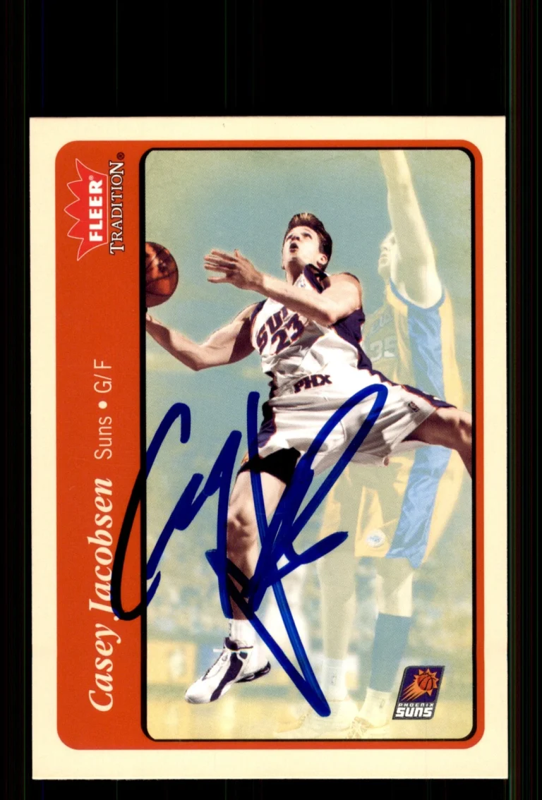 Signed Basketball Card Auto Casey Jacobsen 2004-05 Fleer Tradition #136 Suns