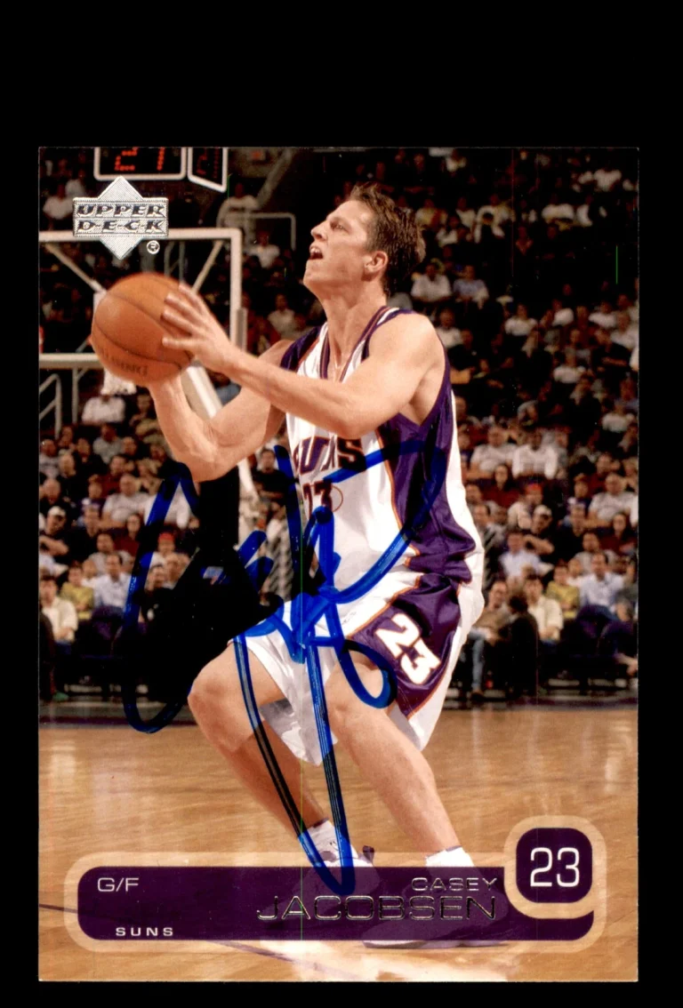 Signed Basketball Card Auto Casey Jacobsen 2002-03 Upper Deck #344 Phoenix Suns