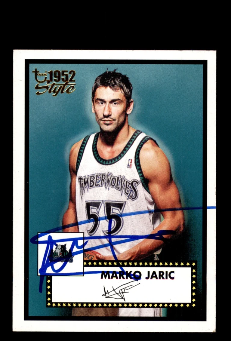 Signed Basketball Card Auto Marko Jaric 2005-06 Topps 1952 Style #16